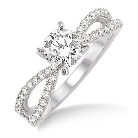 Elayna - 14K White Gold Round Three Stone Cluster Diamond Engagement R –  Hale's Jewelers